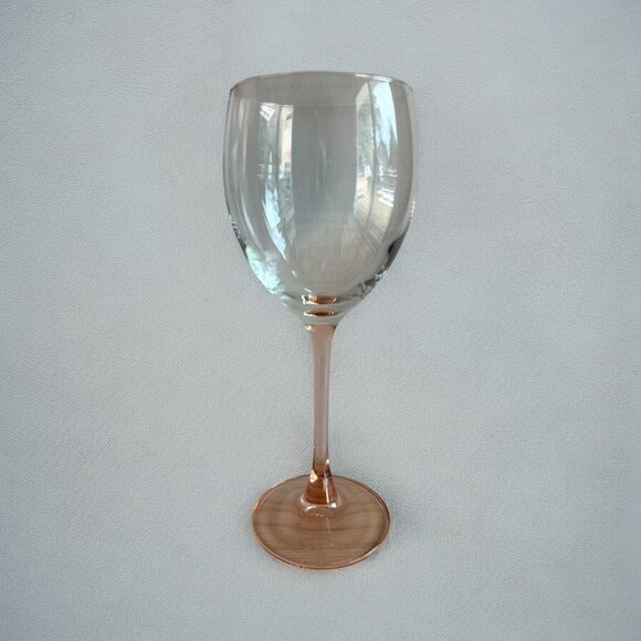 Luminarc France Pink Stem Wine Glasses Set of 4 Blush Footed Vintage Barware - Picture 2 of 7